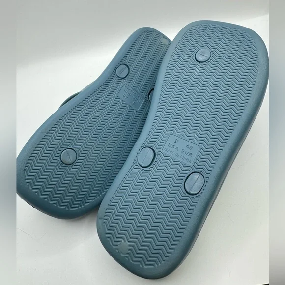 Jeffrey Campbell Anthropologie Darcie Platform Turquoise Blue Flip Flops Size 9 - Picture 7 of 11